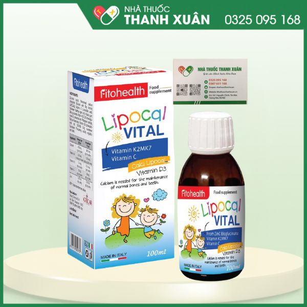 Lipocal Vital - Bổ sung canxi và vitamin D3, vitamin K2 cho cơ thể